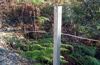 Wire and Star pickets around gates in the rifle range 